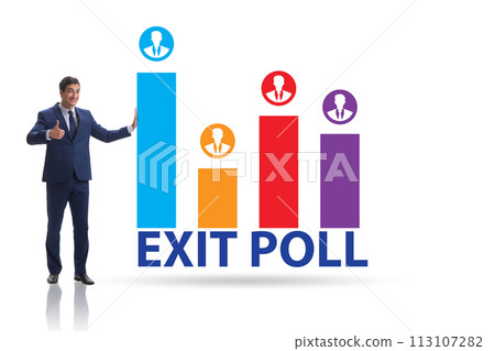 Exit poll concept for elections 113107282