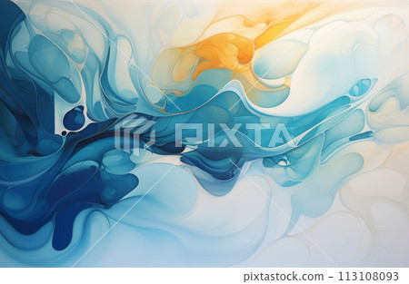 A blue and white swirls, abstract background 113108093