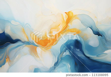A blue and white swirls, abstract background 113108095