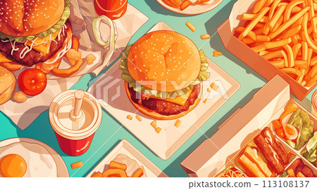 Fast food takeout image 113108137