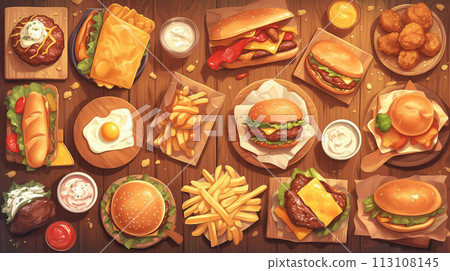 Fast food takeout image Fast food takeout image 113108145