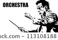 Image illustration of an orchestra conductor 113108188