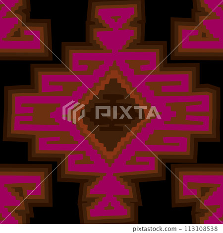 ethnic carpet seamless pattern, colored vector ethnic carpet seamless pattern, colored vector 113108538