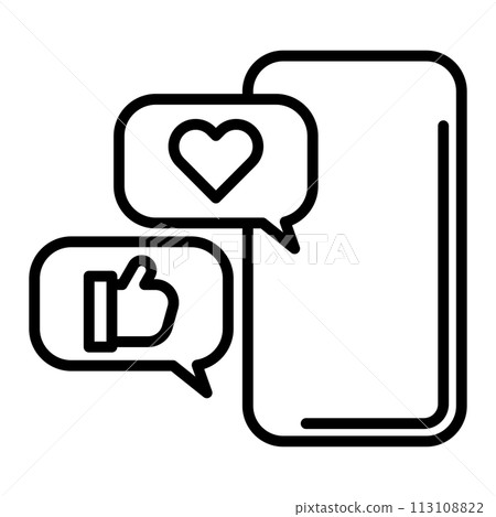在手機上顯示 SNS 評論的圖標 113108822