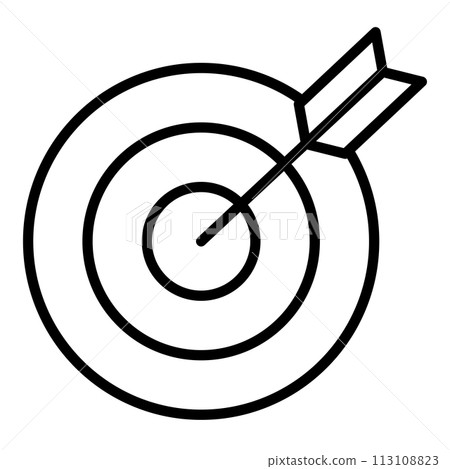 Target and arrow icon. Target and arrow icon. 113108823