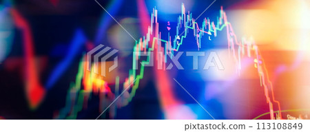 Economy trends background for business idea and all art work design. Abstract finance background. 113108849