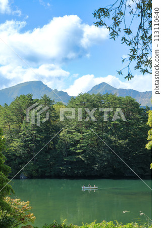 Bandai Asahi National Park Goshikinuma Lakes and Marshes Nature Exploration Route View of Mt. Bandai from Bishamon Marsh 113110640