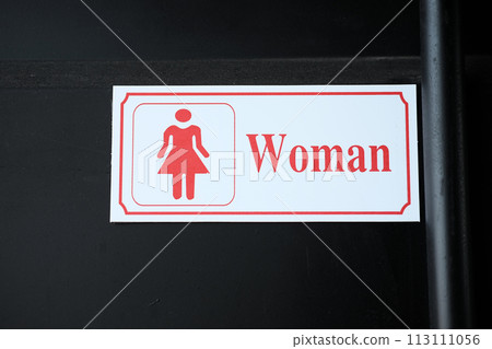 Woman Toilet sign and symbols Woman Toilet sign and symbols 113111056