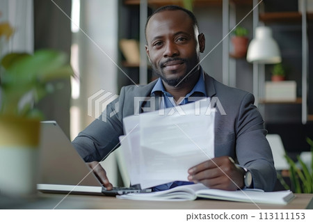 Confident Businessman happy executive colleagues partners having conversation discussing standing in Modern corporate office Confident Businessman happy executive colleagues partners having conversation discussing standing in Modern corporate office 113111153