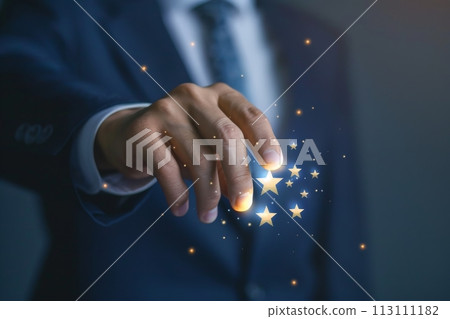 Confident Businessman happy executive colleagues partners having conversation discussing standing in Modern corporate office Confident Businessman happy executive colleagues partners having conversation discussing standing in Modern corporate office 113111182