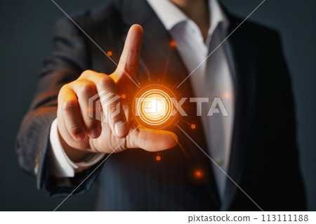 Confident Businessman happy executive colleagues partners having conversation discussing standing in Modern corporate office Confident Businessman happy executive colleagues partners having conversation discussing standing in Modern corporate office 113111188