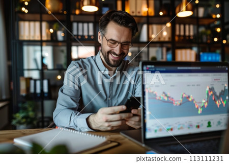 Confident Businessman happy executive colleagues partners having conversation discussing standing in Modern corporate office Confident Businessman happy executive colleagues partners having conversation discussing standing in Modern corporate office 113111231
