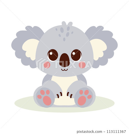 Cute baby koala bear charcter. Vector illustration for children design. Flat style Cute baby koala bear charcter. Vector illustration for children design. Flat style 113111367