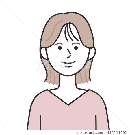 一個留著短髮、穿著 V 領的女人 113111902