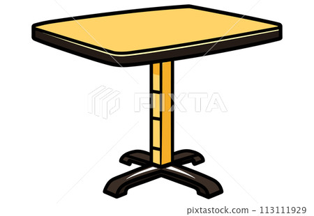 Wooden table isolated illustration, table wooden home modern decoration furniture vector 113111929