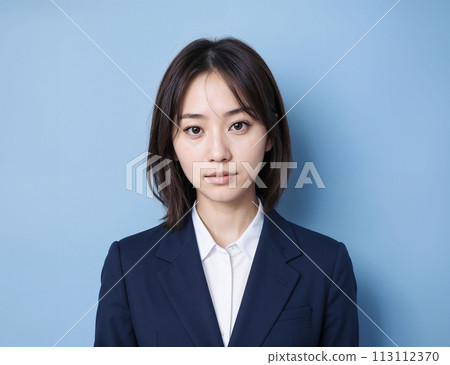 Woman in a navy suit_20s_001 113112370