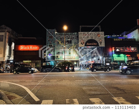 Night on Koza Gate Street, Okinawa. Night on Koza Gate Street, Okinawa. 113113403