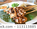 Indonesian cuisine Saté 113113885