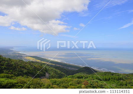 從彌彥山(新潟縣)眺望日本海 從彌彥山(新潟縣)眺望日本海 113114351