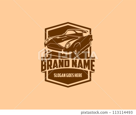 1964 aston car logo. best for car industry. isolated white background view from side. 113114493