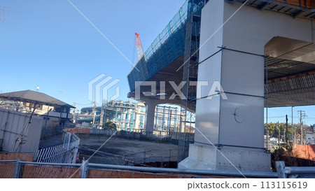 Yokohama Loop South Line_Scenery under construction January 2024_1 113115619