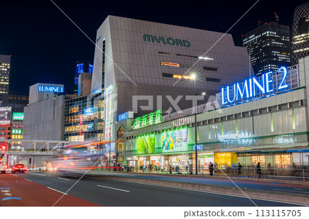Shinjuku Station South Exit Night View Shinjuku Station South Exit Night View 113115705