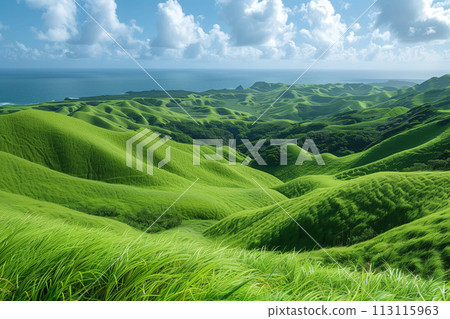 A Majestic Display of Natures Contours Under the Vast Sky 113115963