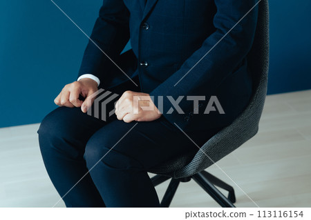 Businessman in a suit having an interview Businessman in a suit having an interview 113116154