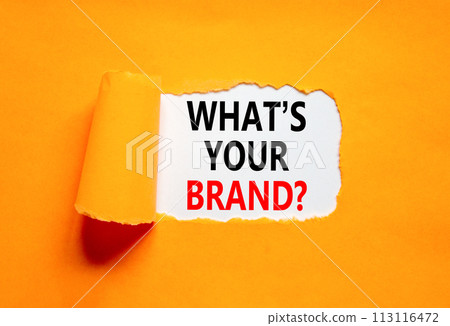 Branding and what is your brand symbol. Concept words What is your brand on beautiful white paper. Beautiful orange paper background. Business branding what is your brand concept. Copy space. Branding and what is your brand symbol. Concept words What is your brand on beautiful white paper. Beautiful orange paper background. Business branding what is your brand concept. Copy space. 113116472