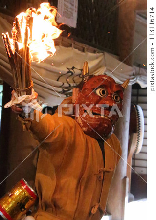 red demon with a torch 113116714