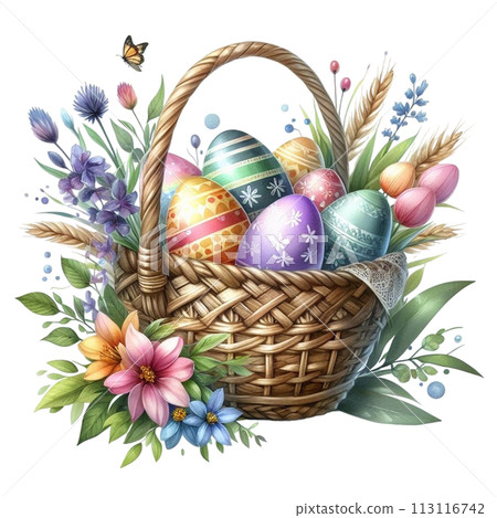 easter egg basket clipart watercolor easter egg basket clipart watercolor 113116742