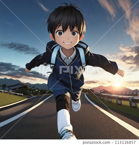 Running boy 113116857