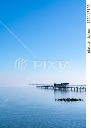 [Ibaraki Prefecture] Lake Kasumigaura on a clear winter day 113117193
