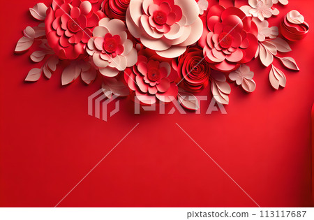 Flower border background shadow 3d ornament wedding frame wallpaper Flower border background shadow 3d ornament wedding frame wallpaper 113117687