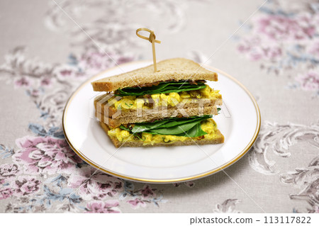 Coronation chicken sandwich, British cuisine Coronation chicken sandwich, British cuisine 113117822
