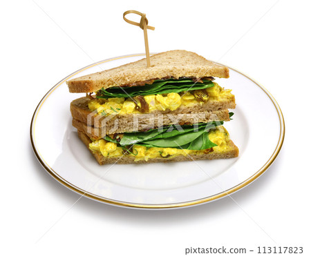 Coronation chicken sandwich, British cuisine Coronation chicken sandwich, British cuisine 113117823