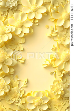 Flower Border Background shadow 3d ornament wedding portrait wallpaper 113118012