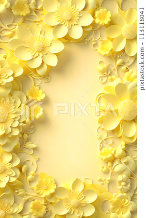 Flower Border Background shadow 3d ornament wedding portrait wallpaper 113118041