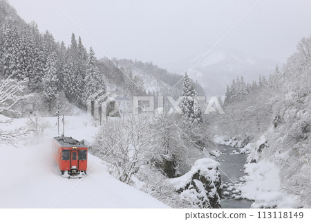雪域景觀Tadami線 雪域景觀Tadami線 113118149