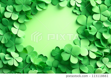 St patrick blank in the middle frame of clover leaves wallpaper St patrick blank in the middle frame of clover leaves wallpaper 113118661