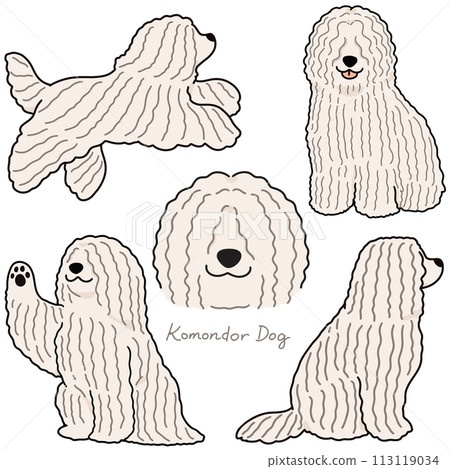 簡單可愛的可蒙犬插圖集，帶有主線 113119034