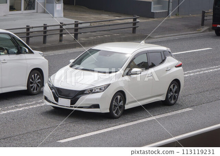 Compact car drive road driving Compact car drive road driving 113119231