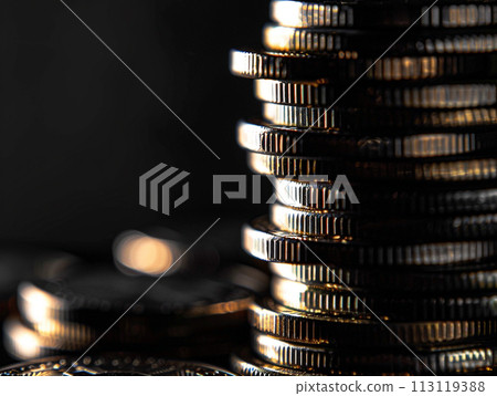 堆積的硬幣 113119388