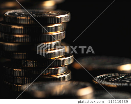 堆積的硬幣 堆積的硬幣 113119389