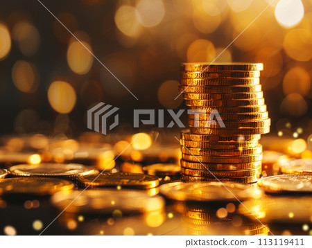 堆積的硬幣 113119411