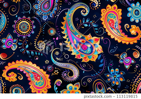 時尚的圖案和設計“AI生成圖像” 113119815