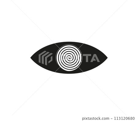Hypnosis, eye, spiral icon. Vector illustration. 113120680
