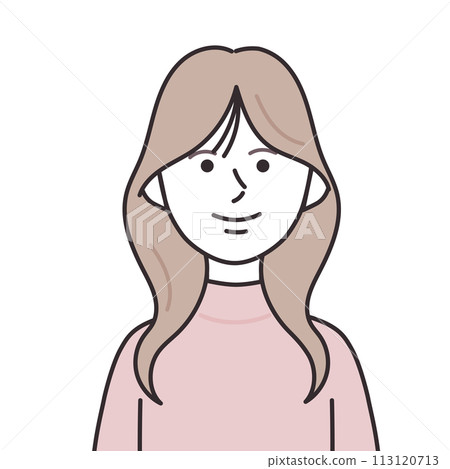 穿著高領毛衣的長髮女人 穿著高領毛衣的長髮女人 113120713