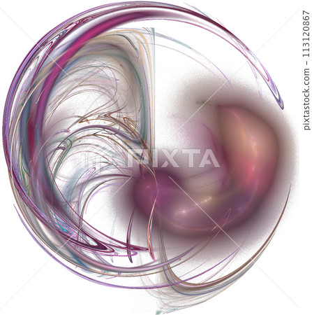purple blue abstract round element without background 113120867