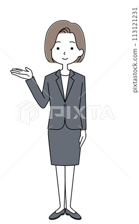 Information Illustration of a woman wearing a suit 113121231
